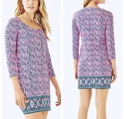 NWT Lilly Pulitzer Beacon Dress Slathouse Stripe Mandevilla Size L !! • $31.99