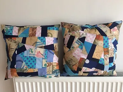 Cushions 2 Homemade Crumb Quilting Cushions By “Jenny Wren Handicrafts”18”x18” • £25.99