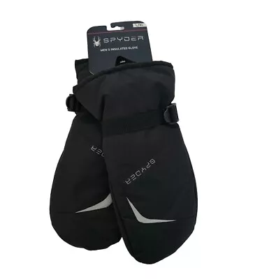 Spyder Men's Insulated Mittens Gloves L/xl Adjustable Wrist Strap • $19