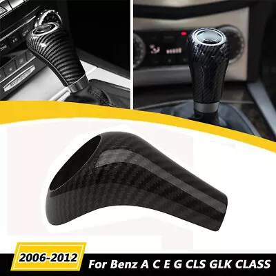 For Mercedes A C E G Class Interior Carbon Fiber Gear Shift Knob Cover Trim • $10.22
