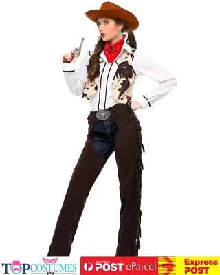 Rodeo Girl Wild West Cowgirl Indian Western Fancy Dress Cowboy Costume Hat • $64.50