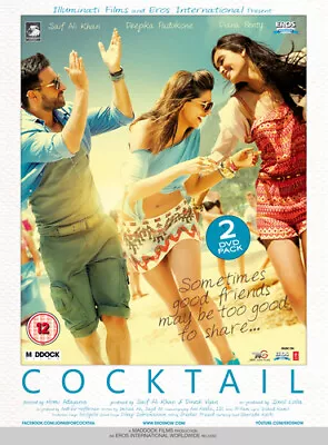 Cocktail DVD (2012) Saif Ali Khan Adajania (DIR) Cert 12 2 Discs Amazing Value • £10.96