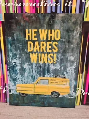 Only Fools And Horses He Who Dares Wins! Metal Tin Wall Sign Pub Bar Man Cave • £3.50