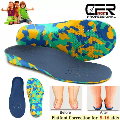 £5.79 • Buy EVA Arch Support Insoles Orthotic Plantar Fasciitis Shoe Inserts Kids Children