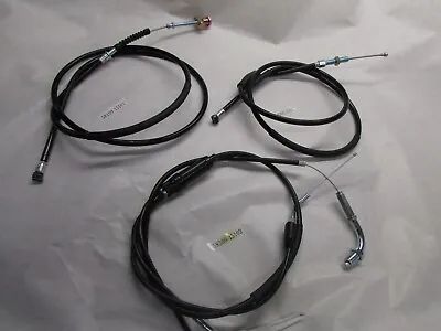 Suzuki T500 GT500 FRONT BRAKE CLUTCH AND THROTTLE CABLE SET 1968-77   BLACK • $69.99