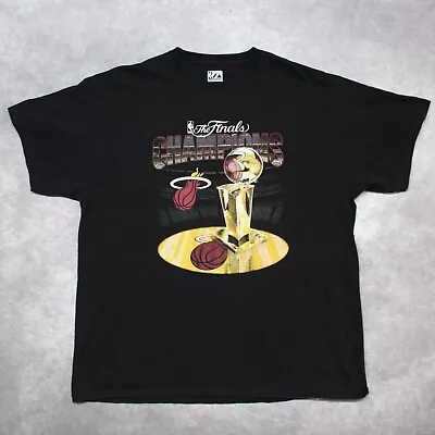Miami Heat 2013 Champions Double Sided Size XL Shirt X-Large Black Shirt • $21.99