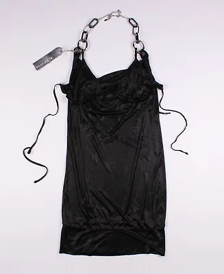 Miss Sixty Y2K 2000's Sexy Chain Bra Black Mini Dress Size M • $180