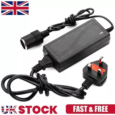 240V Mains Plug To 12V 5A Socket Adapter Car Cigarette Lighter Power Converter • £10.44