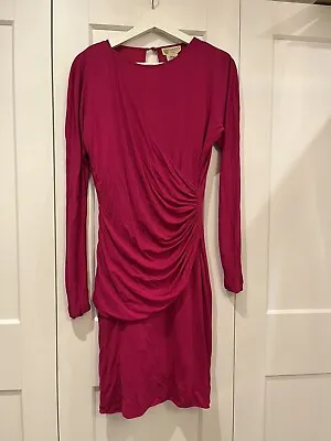 GUCCI 1980s Vintage Cerise Pink Party Dress UK 8 - 10 US 4 - 6 IT 42 • $63.16