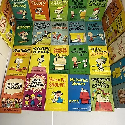 Lot Of 27 Vintage Mixed Peanuts Books Charles Schultz Charlie Brown And Snoopy • $59.99