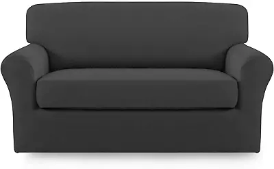 2 Pieces Microfiber Stretch Sofa Slipcover – Spandex Soft Fitted Sofa Couch Cove • $41.99