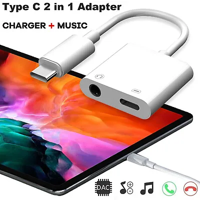 $9.95 • Buy USB C Type C To 3.5mm Aux Audio Headphone Earphones Jack&Charging Adapter Cable