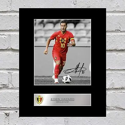 Eden Hazard Signed Mounted Photo Display Belgium • £6.99