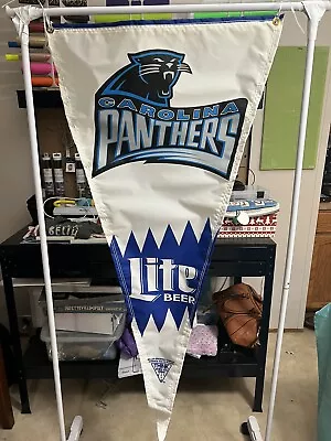 Carolina Panthers Miller Lite Vertical Triangle Flag • $20