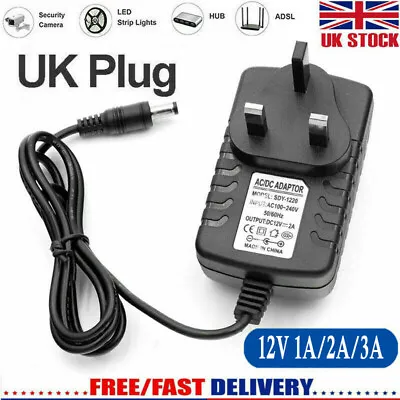 12V 1A/2A/3A/5A DC Power Supply Adapter Transformer For LED Strips CCTV UK Plug • £7.79