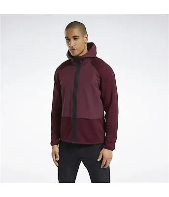 Reebok Mens Training Performance Hoodie Sweatshirt Red Medium • $41.08