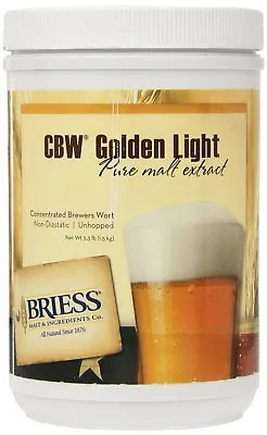 Briess Golden Light Liquid Malt Extract 3.3lbs For Home Brew Beer Making • $17.44