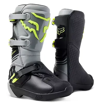 Fox Racing Youth Comp Boots - Steel Grey - Motocross/offroad • $199.95