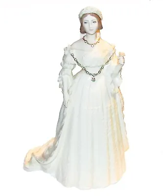 COALPORT Figurine Ornament Royal ' Queen Victoria  Wedding ' LTD ED • £95
