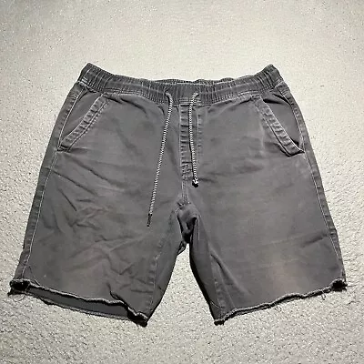 Volcom Chino Shorts Mens XL Gray Drawstrings Elastic Stretch Waist Pockets • $12.13