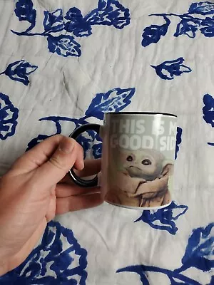 Baby Yoda Official Star Wars Cute Yoda Fun Black Coffee Mug Gift This Is My Good • $15