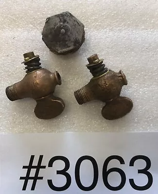 FORD Model T 2 Oil Pan Brass Drain Peacocks & Oil Plug - Taps Turn #3063 • $36.99