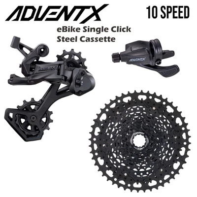 Microshift Groupset EBike - ADVENT X - 1x10 Speed 11-48T Steel Cassette - Trail  • $324.95