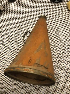 VTG Antique Loudspeaker Bull Cheer Megaphone Vintage HORN PHONO RIVERBoat • $119