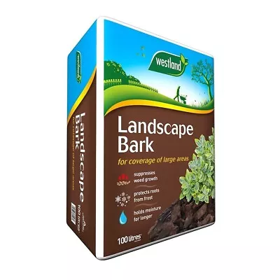 100 Litres BARK Chippings  SELLER HUGE Bark Garden Landscape Bark 24h Delivery • £19.95