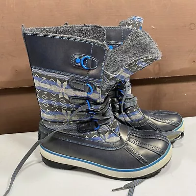 UGG Baroness Blue Nordic Snowflake Winter Snow Boot Women's 7 (1001796) • $55