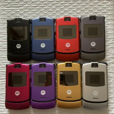 Motorola RAZR V3 Flip Mobile Phone Unlocked Camera Cellphone 2G GSM Bluetooth • $32.92