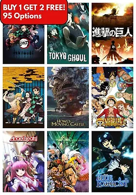 Best Classic Anime Series Ever Manga Poster A4 A3 Art Print BUY1GET2FREE • £7.99