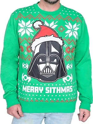 $44.95 • Buy Star Wars Merry Sithmas Darth Vader Green Ugly Christmas Sweatshirt