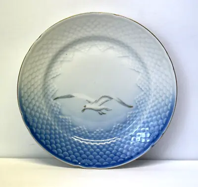 VTG  B & G Porcelain Plate SEAGUL Coppenhagen Denmark White Blue Gold Rim 7.5  • $24.95