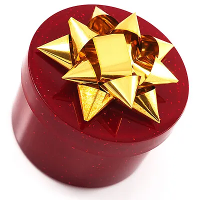 £4.99 • Buy Glitter Burgundy Bow Ring Jewellery Box