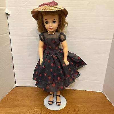 Vintage Ideal Miss Revlon Doll VT-18 1956 18” In Cherries A La Mode Orig. Dress • $108