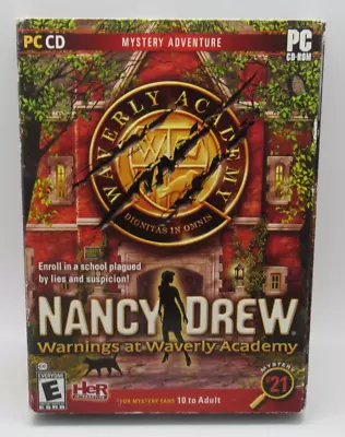 Nancy Drew: Warnings At Waverly Academy Mystery #21 Pc 2-disc Cd-rom Adv. Game • $11.99