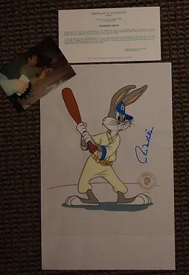  Baseball Bugs  Bugs Bunny Cel HAND SIGNED Paul Molitor Hall Of Fame HOF  • $430