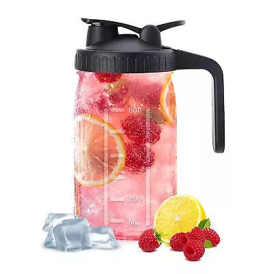 32 Oz Mason Jar Pitcher With Lid And Spout - Mason Jar Pour Spout - Glass Pit... • $22.13