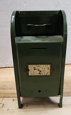 Mailbox Vintage Tin Bank Toy Post Office Collectible • $48