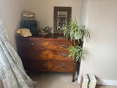 Early - Mid 20th Century Walnut Chest Of Drawers. Original Fittings 3 Drawers • £225