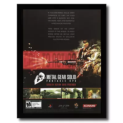 2006 Metal Gear Solid Portable Ops Framed Print Ad/Poster Official PSP Promo Art • $55.49