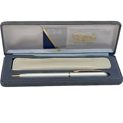 Vintage Quill Silver Writing Instrument Pen With Case Complete Set Made In USA • $19.98