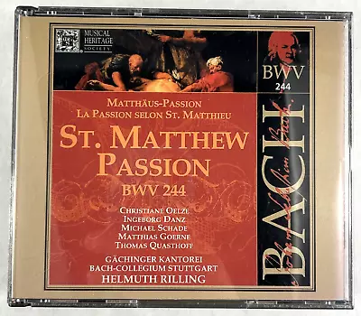 Bach: St. Matthew Passion BWN 244 Helmuth Rilling Conductor CD 3-Disc Set • $14.39