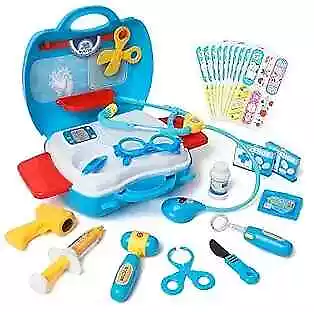  Doctor Kit For Toddlers 3-5 Years Old 26 Pcs Kids Doctor Blue Doc With Case • $62.42