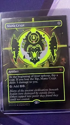 Mana Crypt Yellow Neon Foil (0017b) (borderless) Special Guest (spg) Mtg Magic • $360