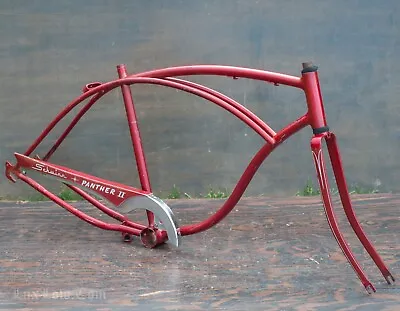 Vintage Schwinn Panther 2 Bike FRAME FORK CHAINGUARD 26  Wheels Cruiser Bicycle • $224