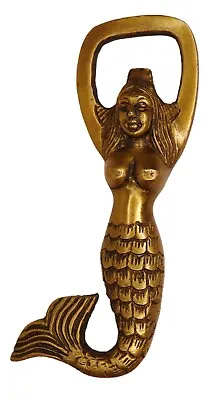 Mermaid Lady Shape Antique Victorian Style Handmade Brass Handheld Bottle Opener • $25.18