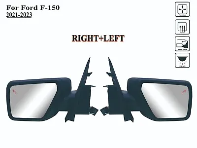 Pair Right+Left Side Mirror Power Heat With BLIS Man Fold For 21 To24 Ford F-150 • $300.99