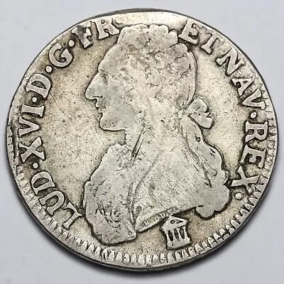 1784 K King Louis Xvi France Bordeaux Silver Ecu Coin • £13.50